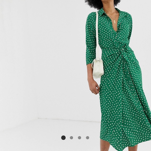 WHISTLES Selma Polka Dot Midi Dress - Picture 3 of 7